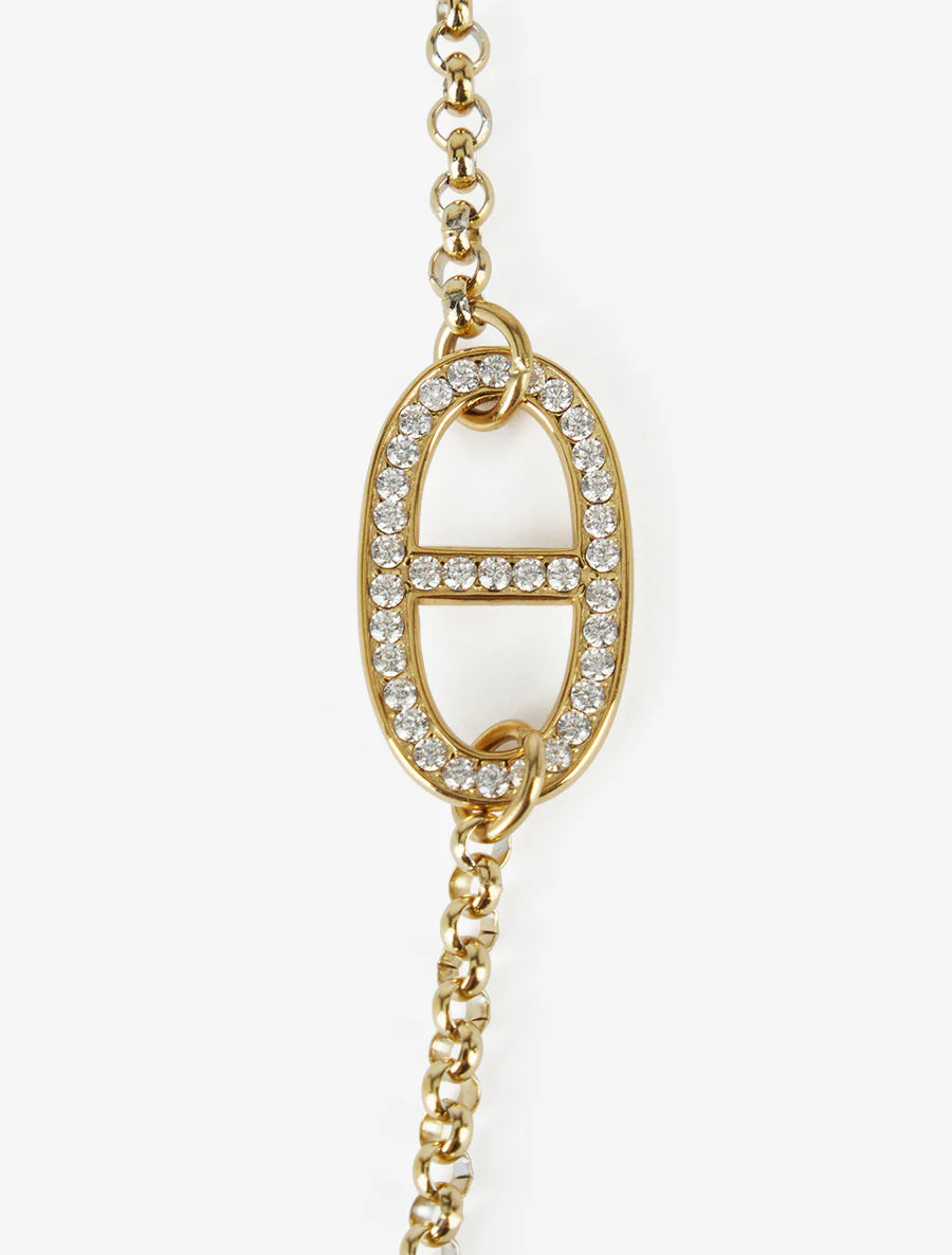 Ketting met gezette marine schakels. - Goud - Image 3