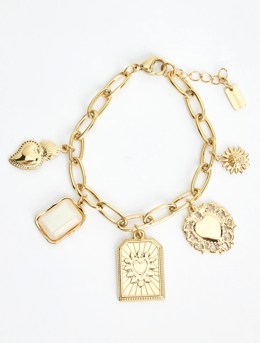 Kettingarmband met bedels - Beige - Image 2