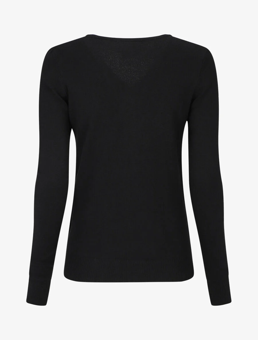 Klassiek vest met V-hals - zwart - Image 2