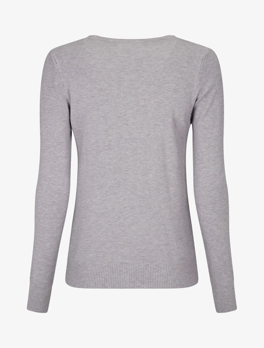 Klassiek vest met V-hals - Grijs - Image 2