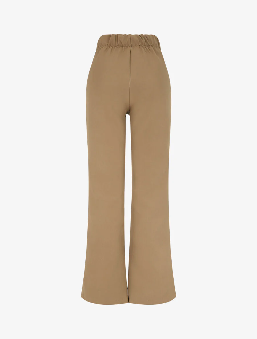 Klassieke broek met elastische tailleband - Beige - Image 2