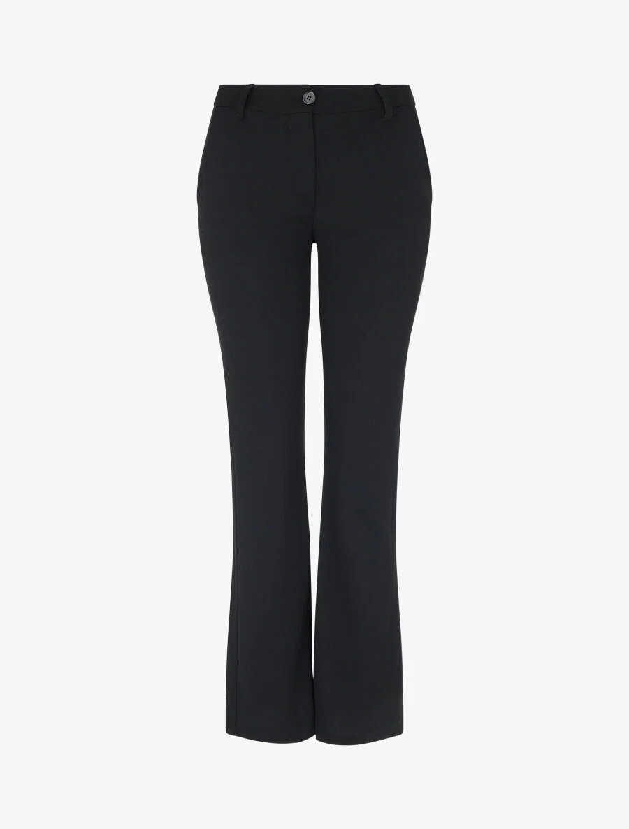 Klassieke broek met hoge taille - Zwart