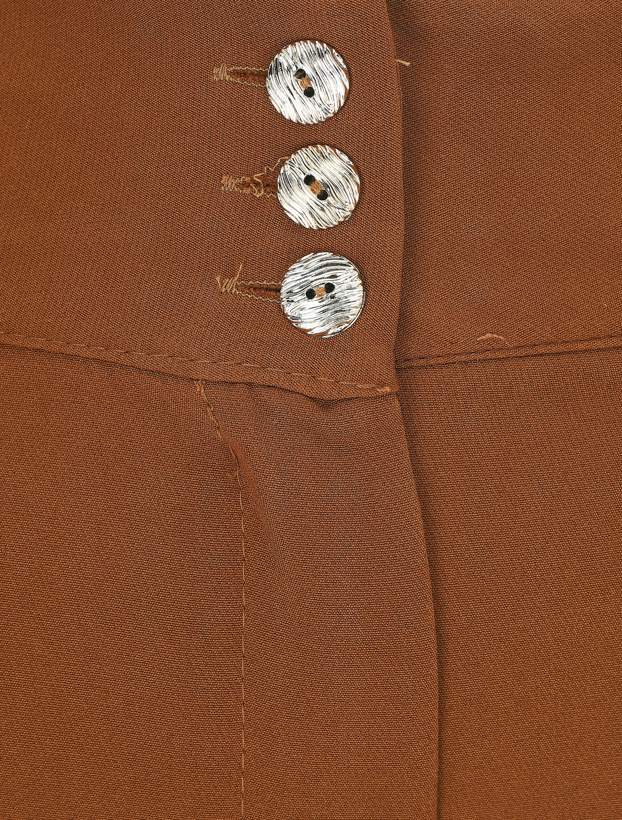 Klassieke broek. recht model - bruin - Image 3