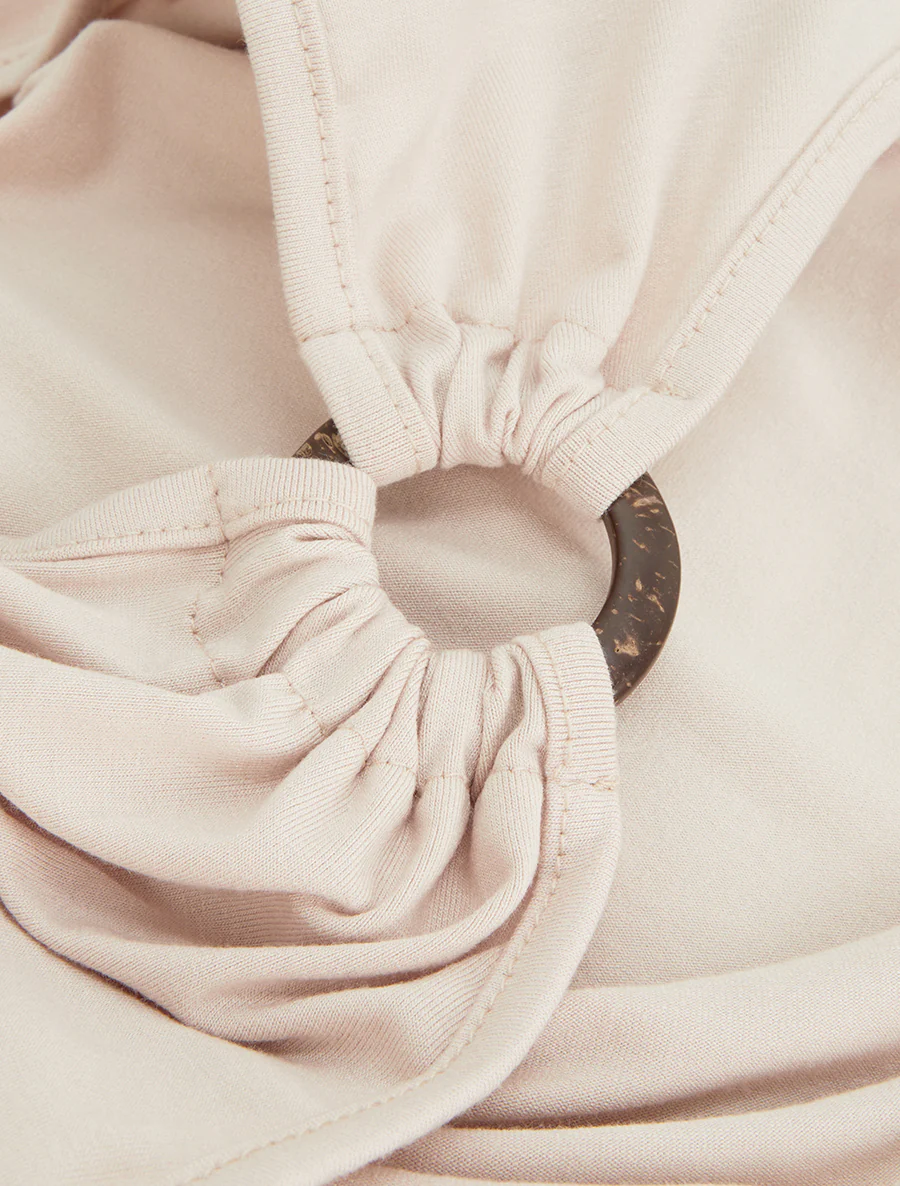 Klassieke cache-coeur top - Beige - Image 3