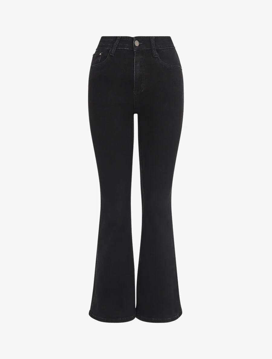 Jean klassiek flare fit - Zwart