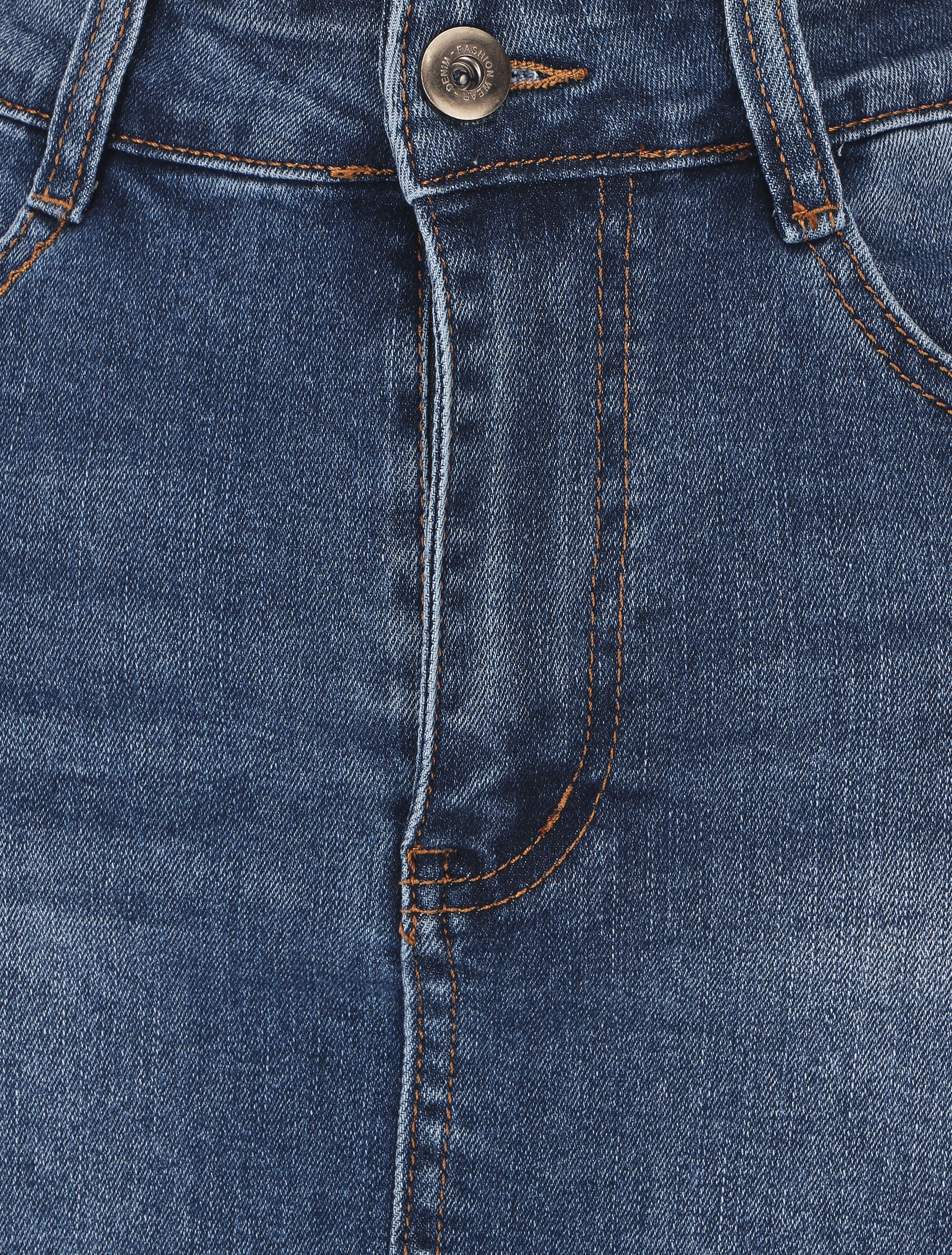 Klassieke jeansrok - blauw - Image 3