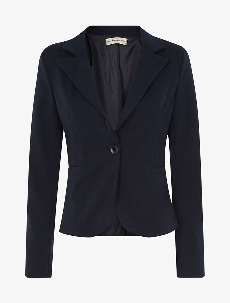 Klassieke korte blazer - marineblauw