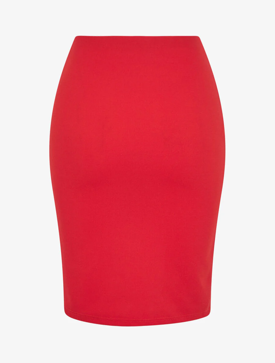 Klassieke kokerrok - Rood - Image 2
