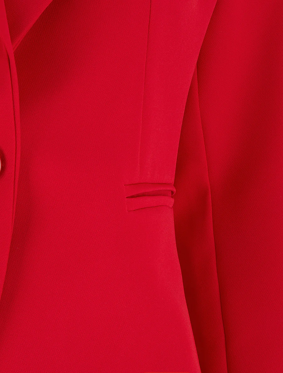 Klassieke rechte blazer - Rood - Image 3