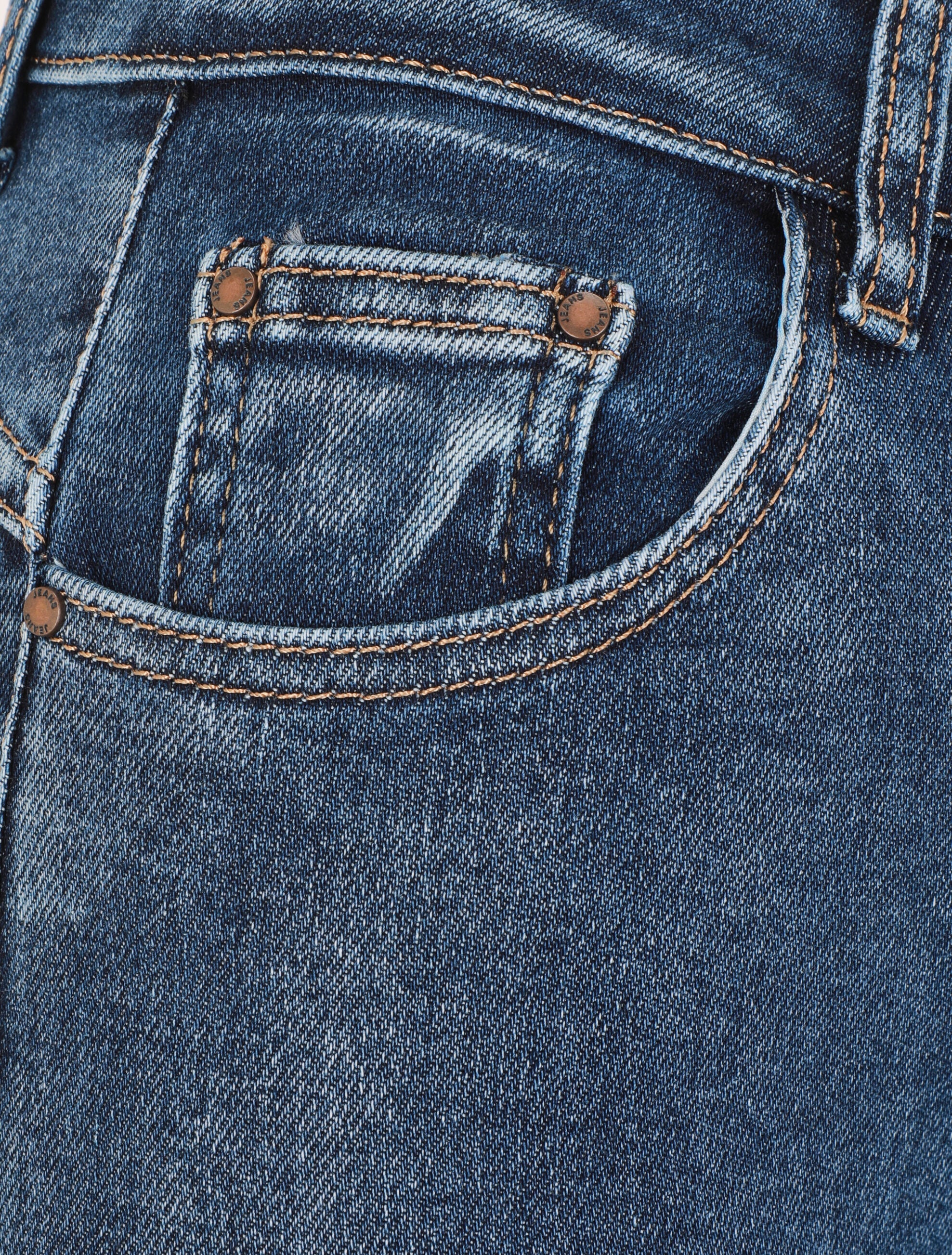 Klassieke skinny jeans met omgeslagen pijpen - blauw - Image 3