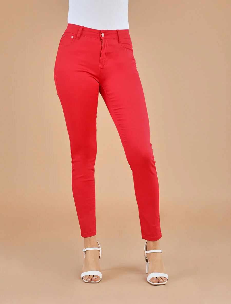 Klassieke slim fit jeans - Rood - Image 4