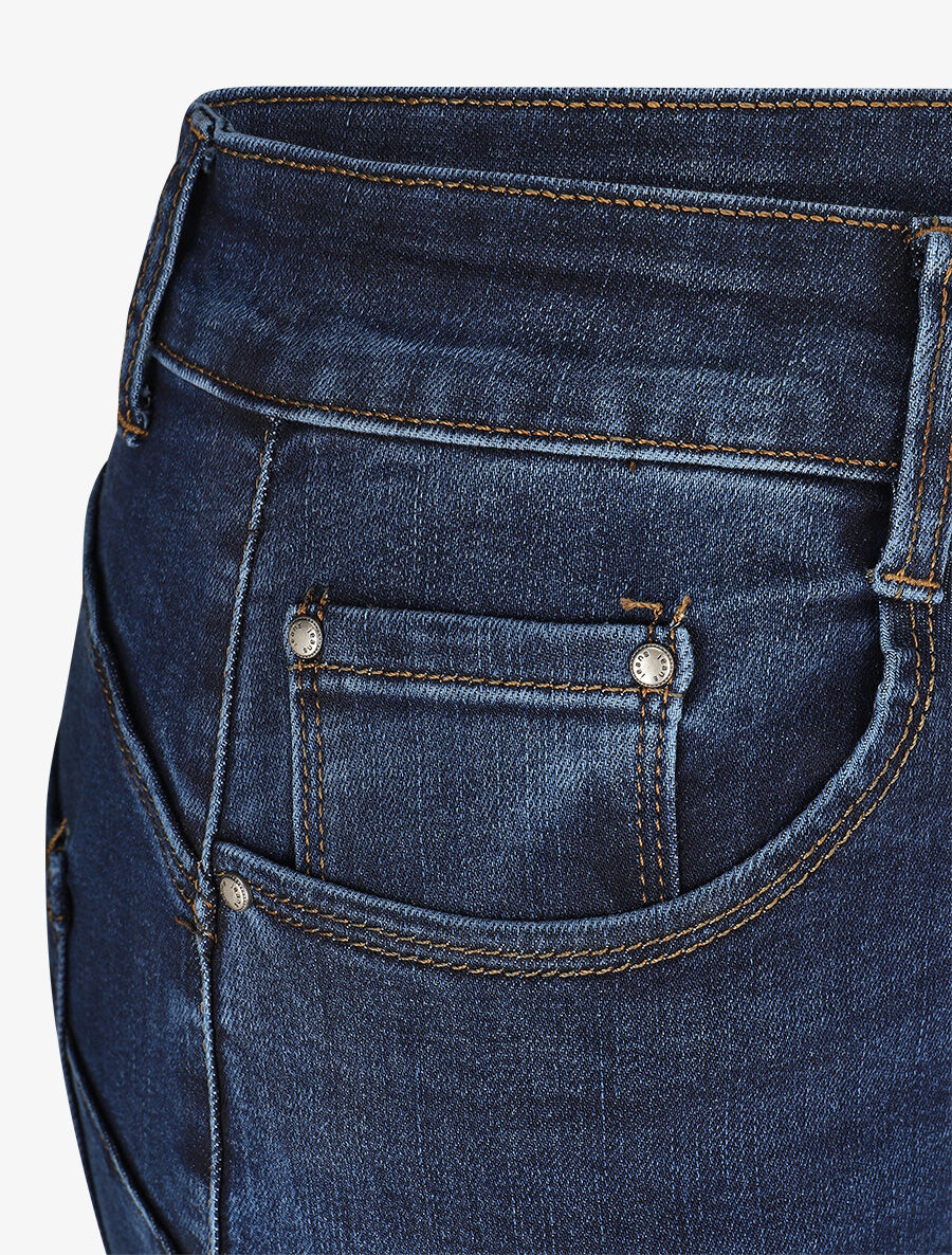 Klassieke slim-fit push-up jeans - Onbewerkt blauw - Image 3