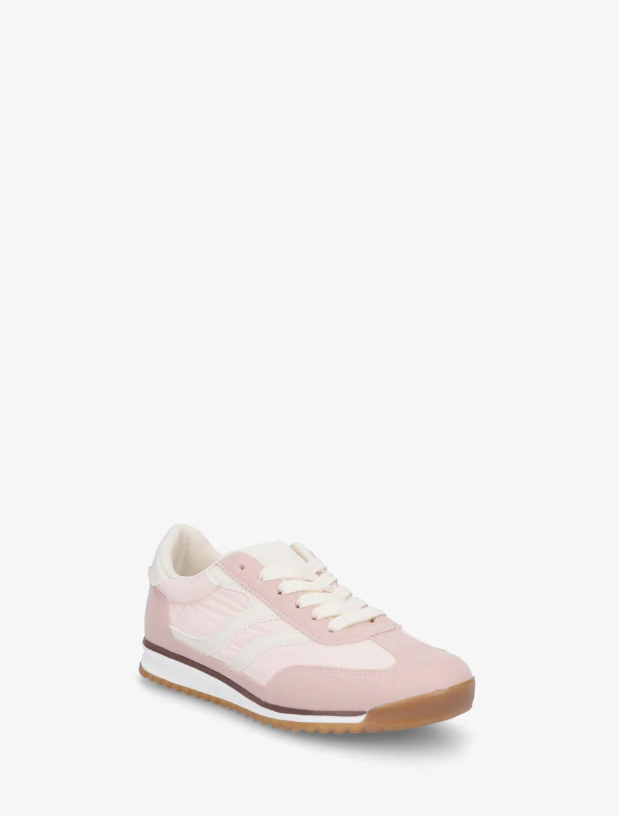 Klassieke sneakers met gekartelde strepen - Roos - Image 2