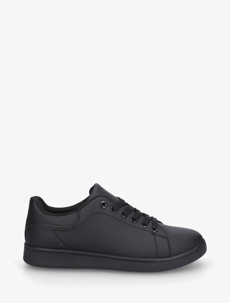 Klassieke sneakers van imitatieleer - Zwart