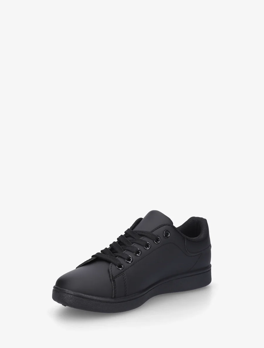 Klassieke sneakers van imitatieleer - Zwart - Image 3
