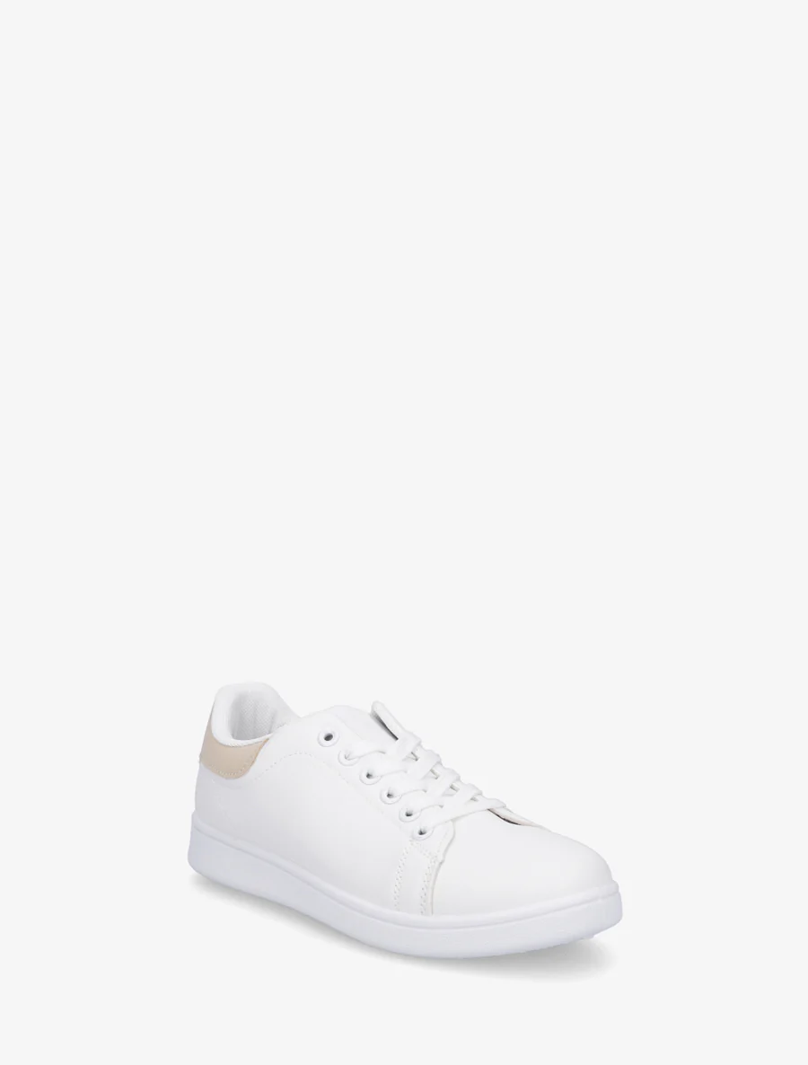 Klassieke sneakers van imitatieleer - Beige - Image 2