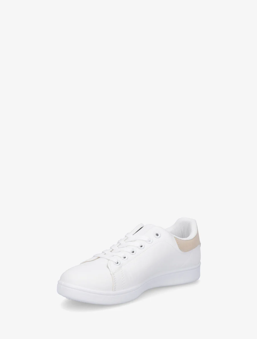 Klassieke sneakers van imitatieleer - Beige - Image 3