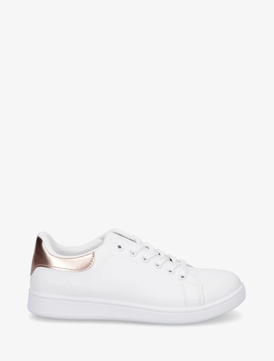 Klassieke sneakers van imitatieleer - Roségoud