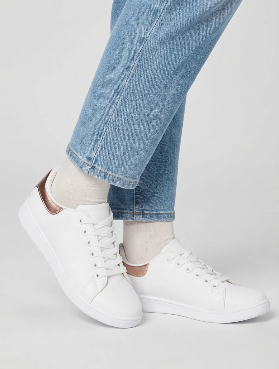 Klassieke sneakers van imitatieleer - Roségoud - Image 5
