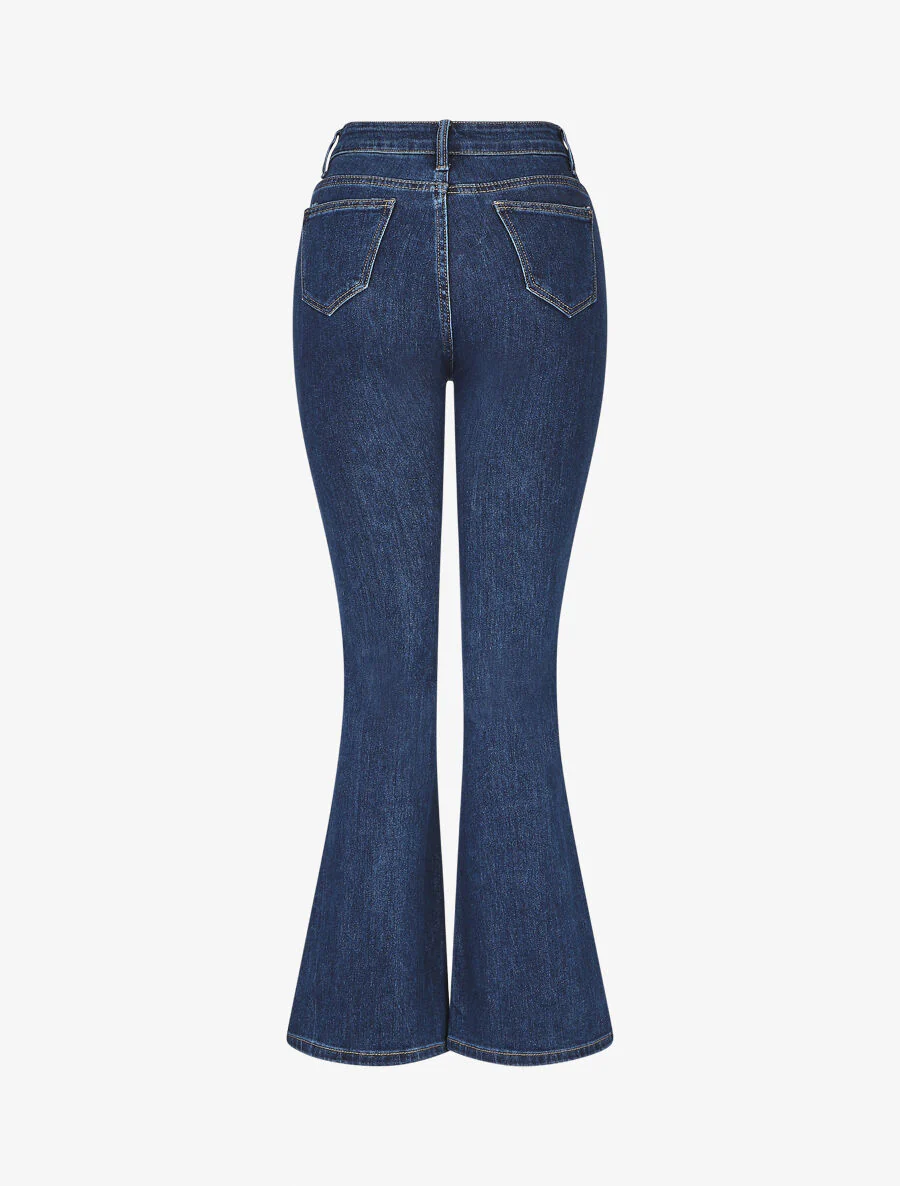 Klassieke uitlopende jeans - blauw - Image 2