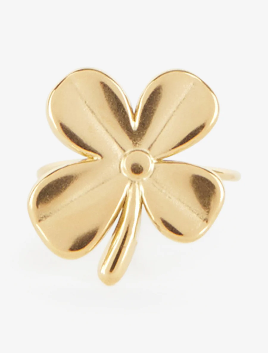 Klaverbladring met 4 bladeren - Goud - Image 3