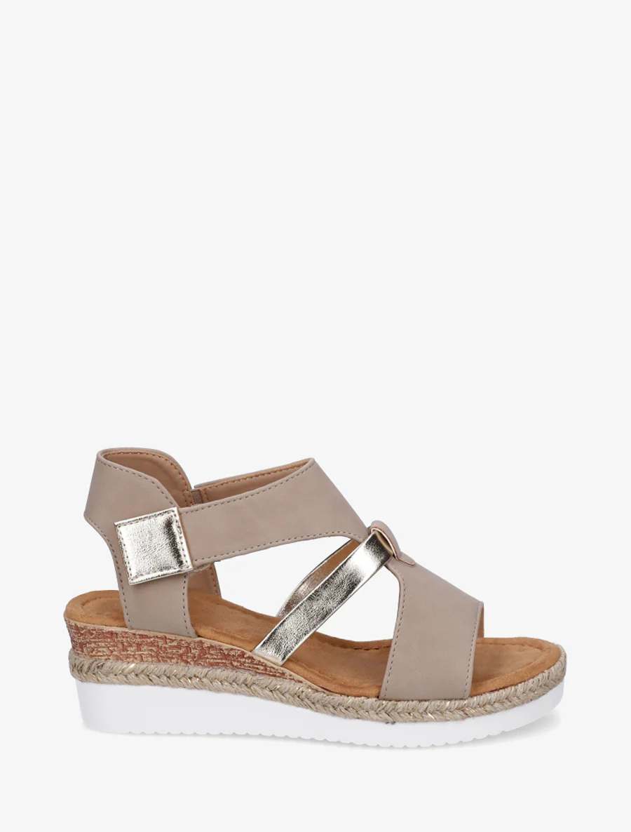 Klittenbandsandalen met sleehak - Mol