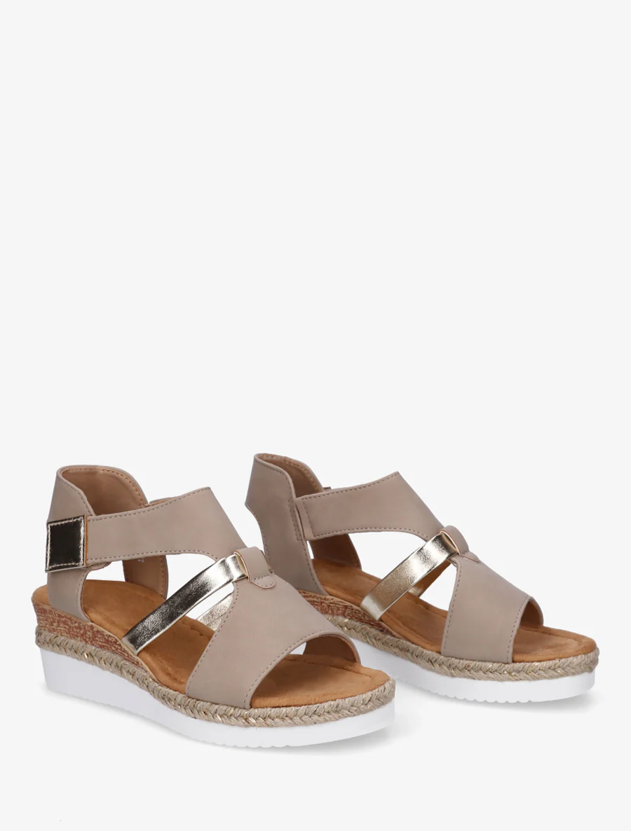 Klittenbandsandalen met sleehak - Mol - Image 4