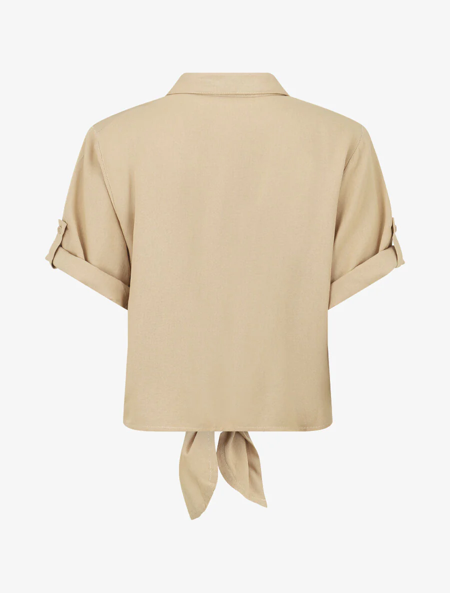 Knoop-top en broek - Beige - Image 3
