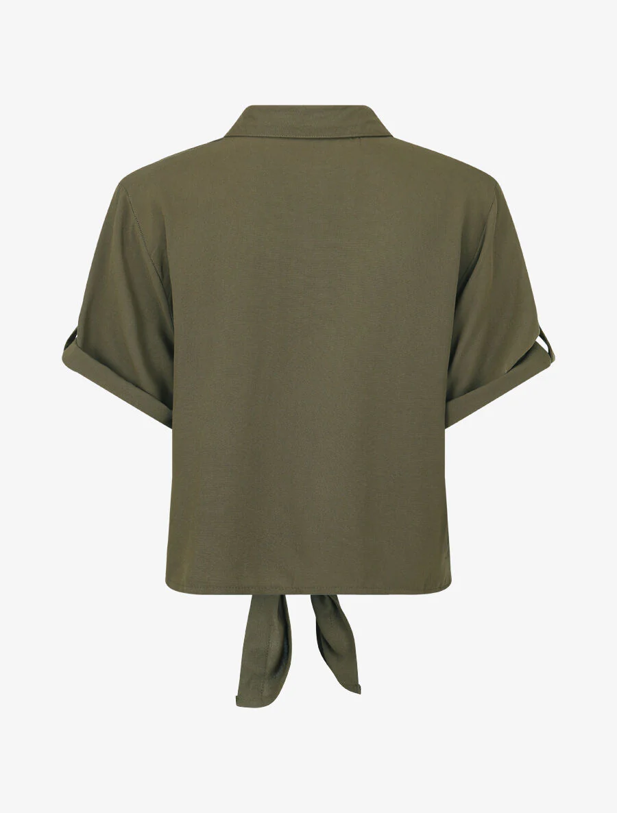 Knoop-top en broek - Kakigroen - Image 3