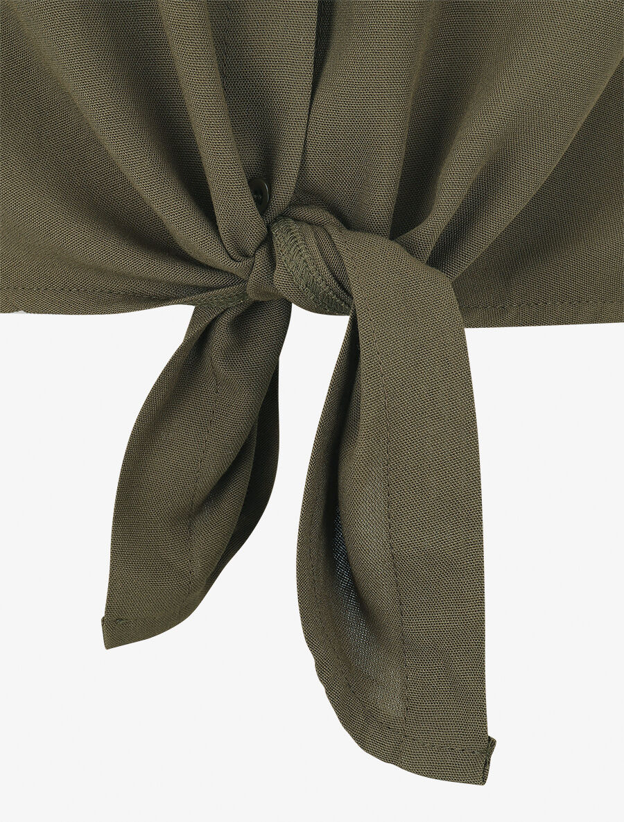 Knoop-top en broek - Kakigroen - Image 6