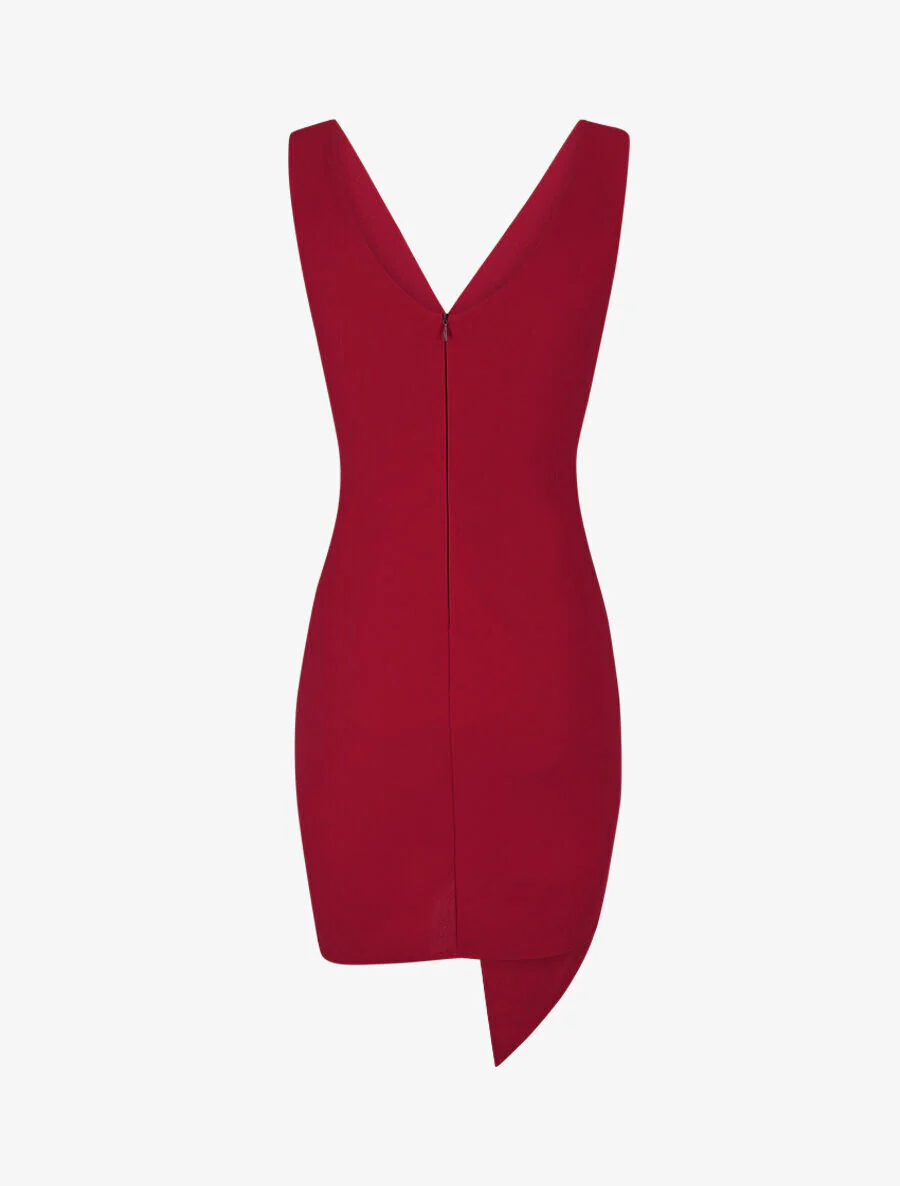 Kokerjurk met overslag - Rood - Image 3