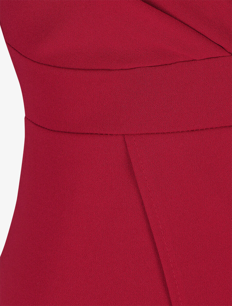 Kokerjurk met overslag - Rood - Image 4