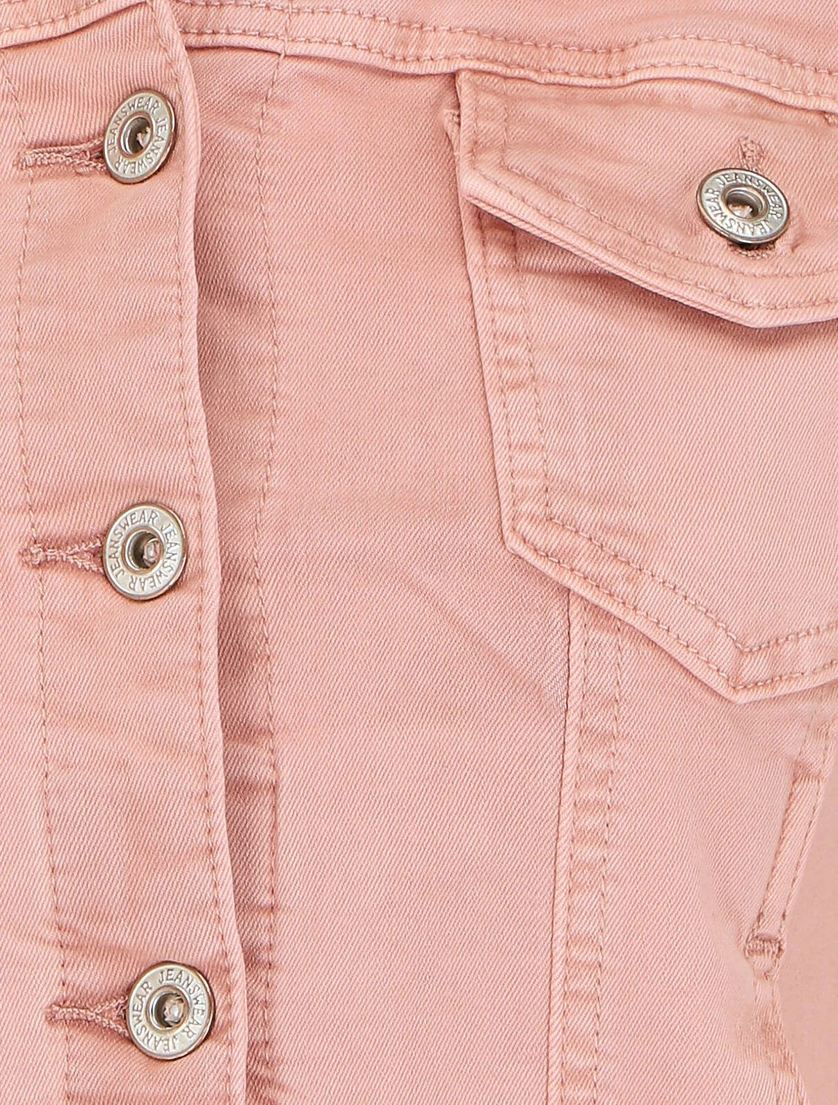 Kort effen spijkerjack - Roze - Image 3
