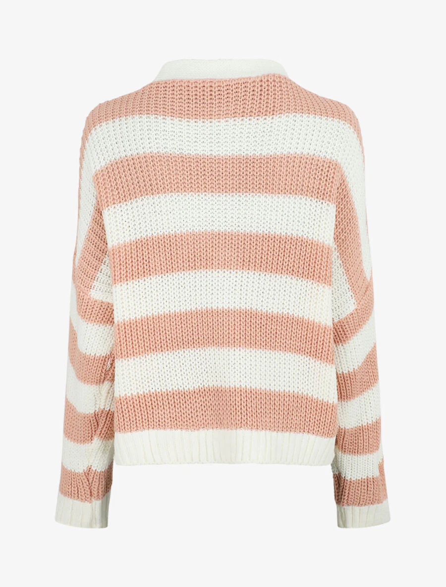 Kort gestreept vest - Roze - Image 2