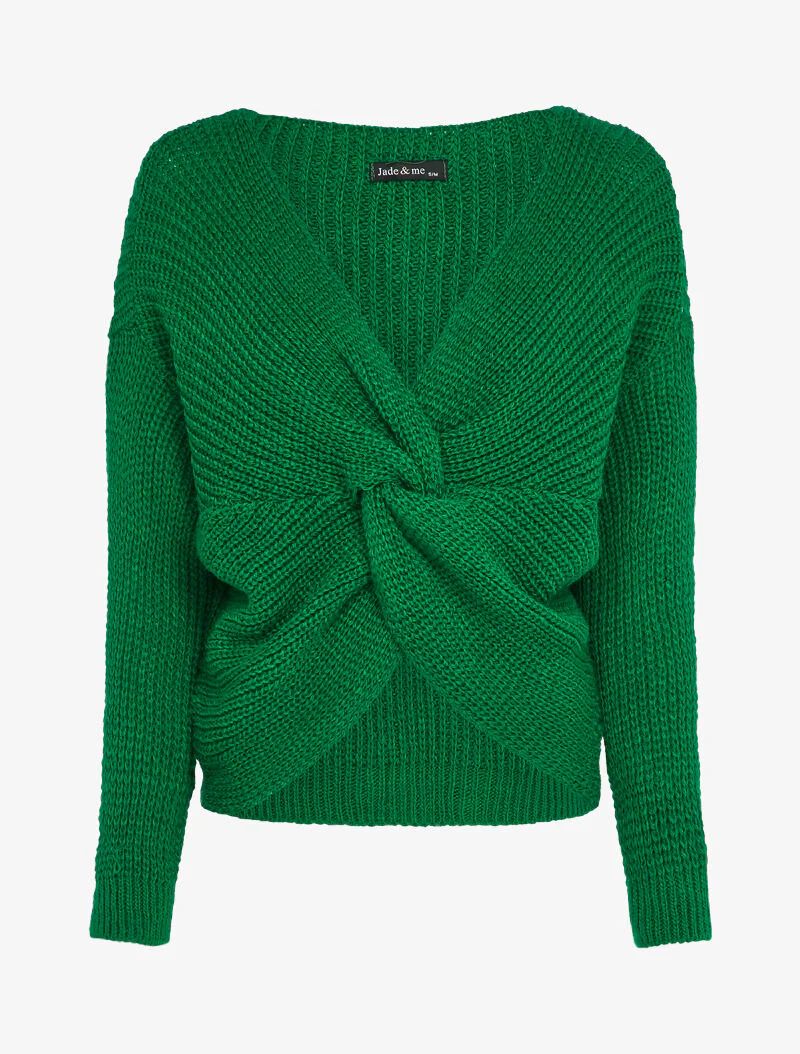 Kort gedraaid trui - Groen