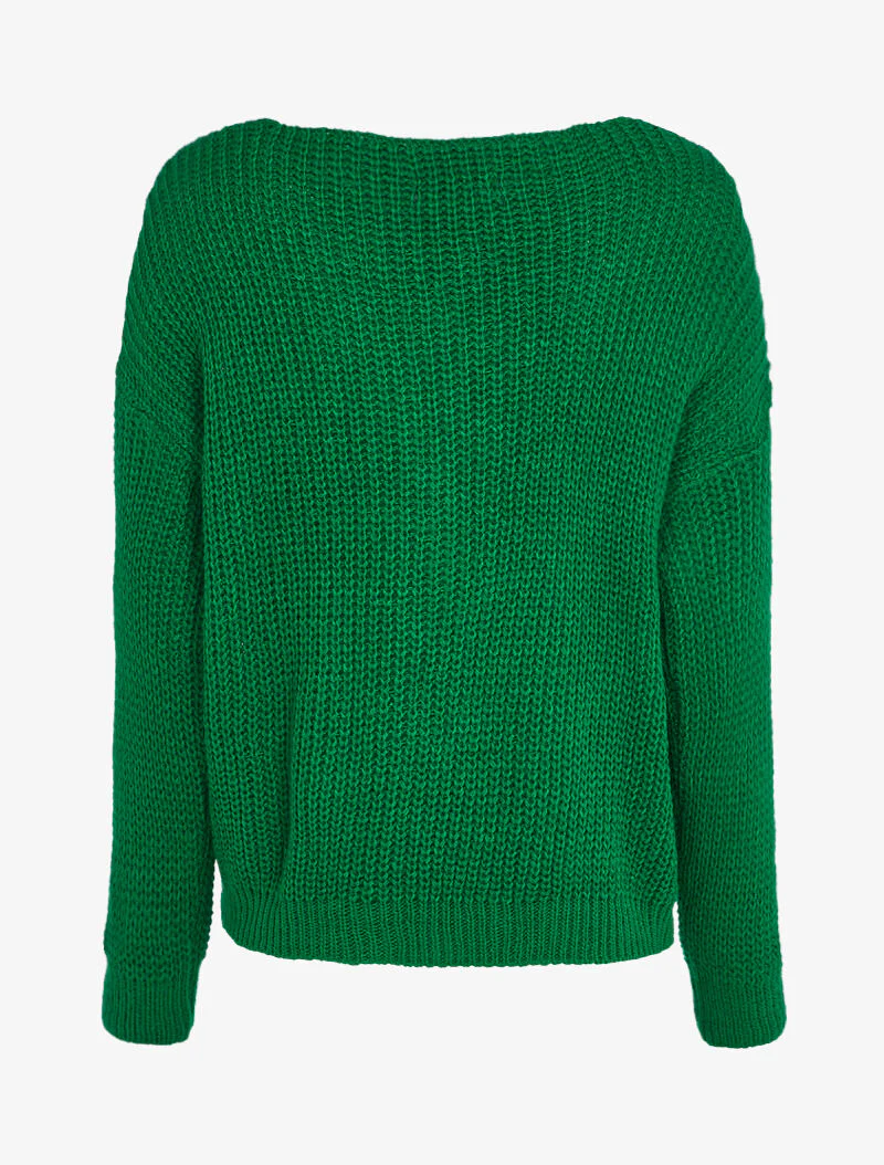Kort gedraaid trui - Groen - Image 2