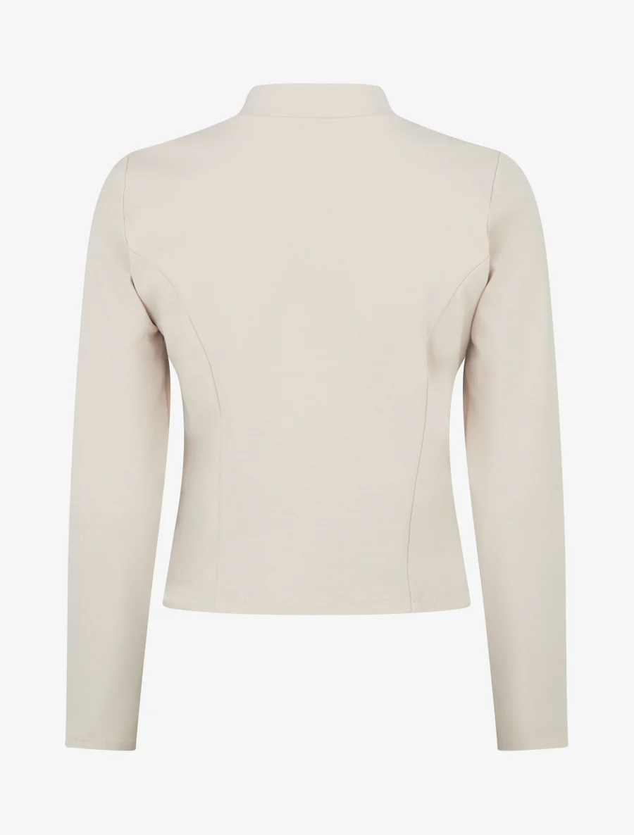 Kort jasje met een reverskraag - Beige - Image 2
