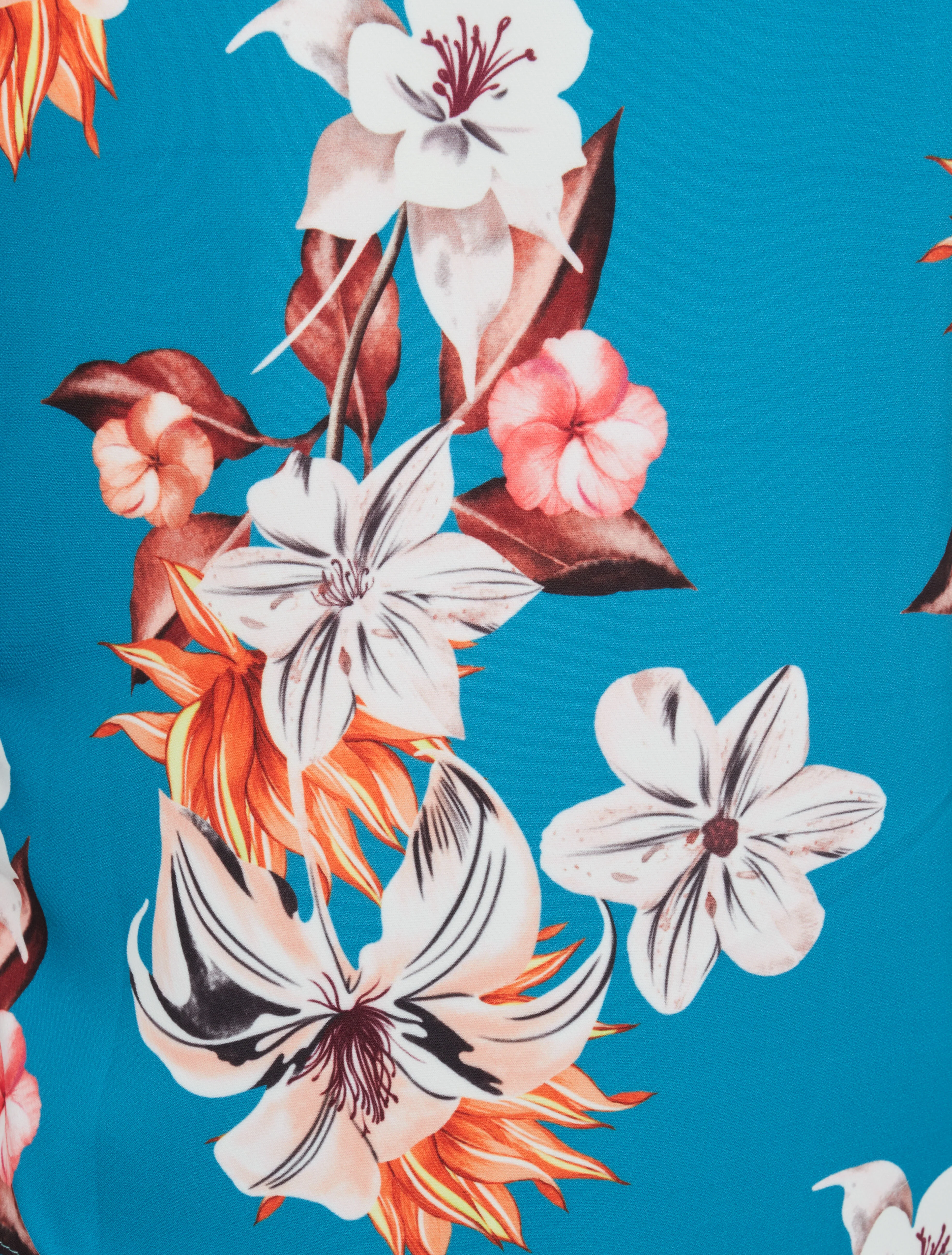 Kort jasje met fleur-de-lis print - Turkoois blauw - Image 3