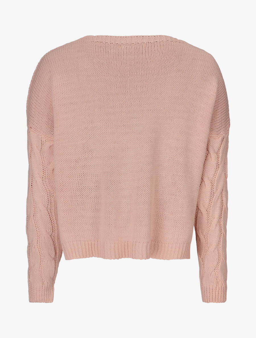 Kort vest met lange mouwen - Roze - Image 2