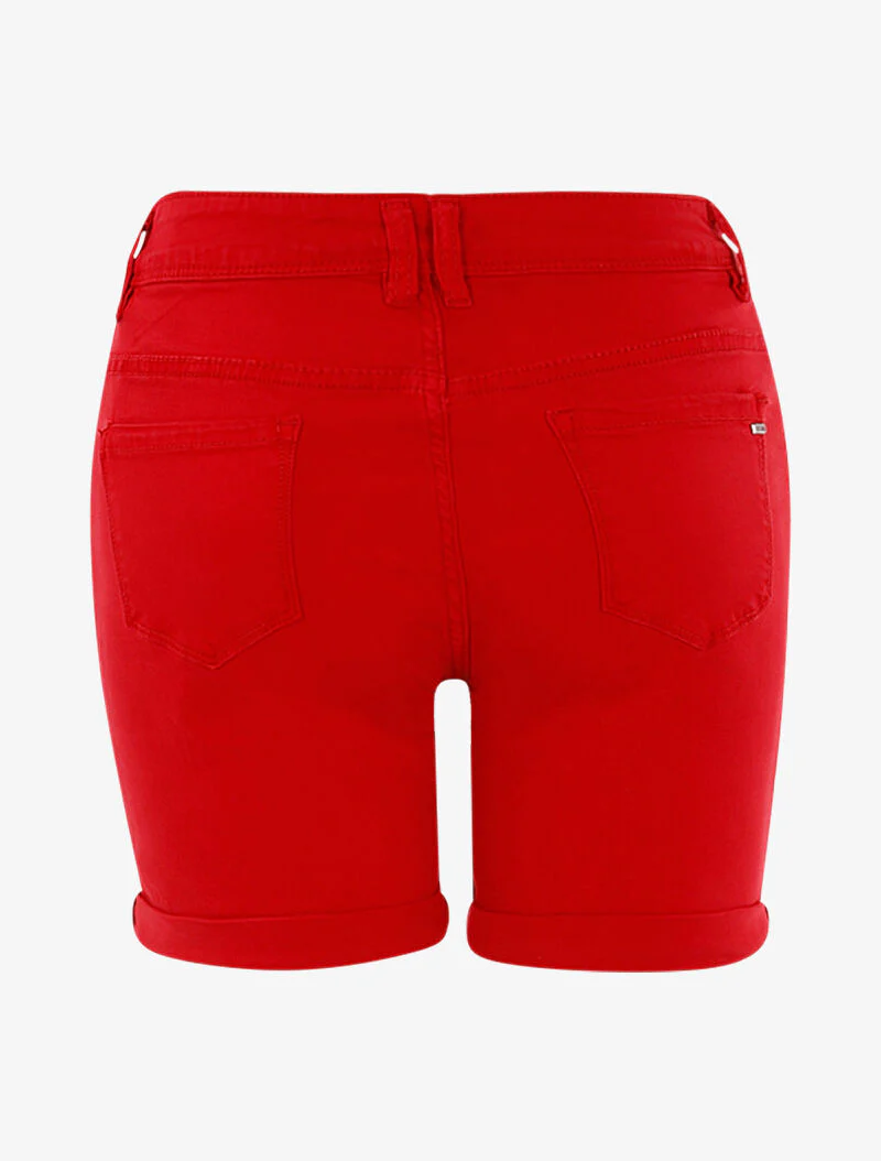 Basis short met zomen - rood - Image 2
