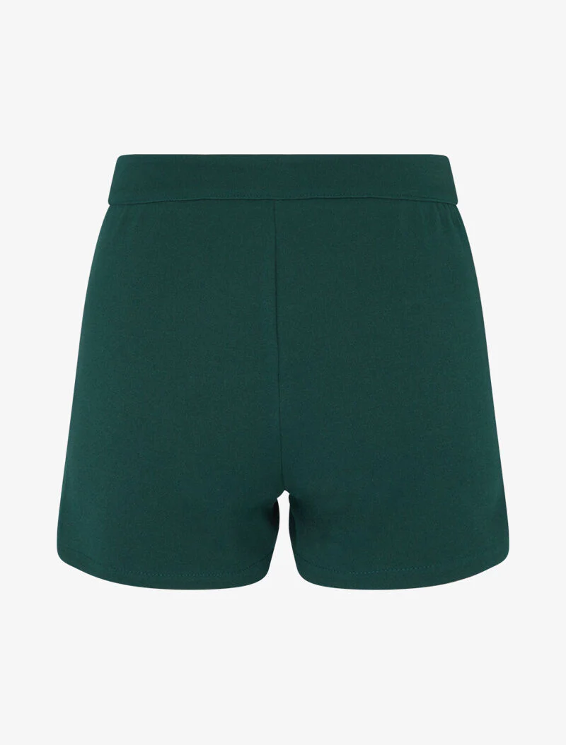 Korte broek met geplooide voorkant - groen - Image 3