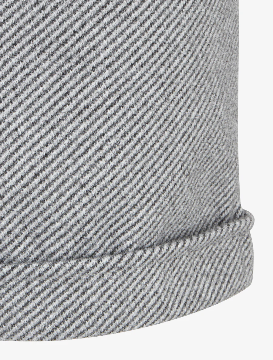 Korte broek met rechte zoom en riem - Grijs - Image 3