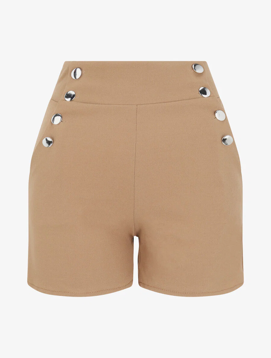 Korte empire taille brug - Kameel