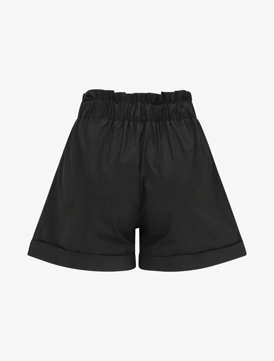 Korte hoge taille uitlopende zoom - Zwart - Image 2