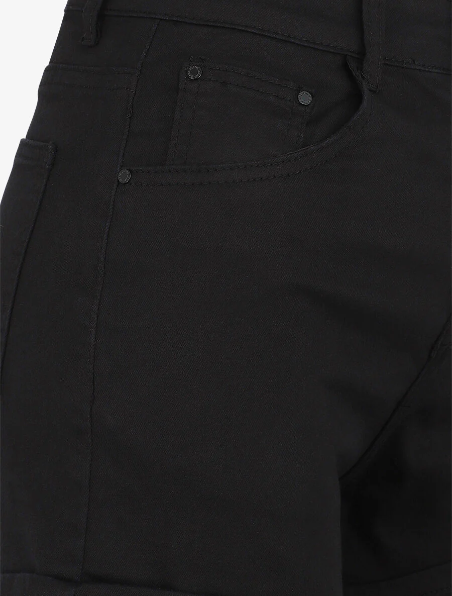 Korte jeans met zoom - Zwart - Image 3
