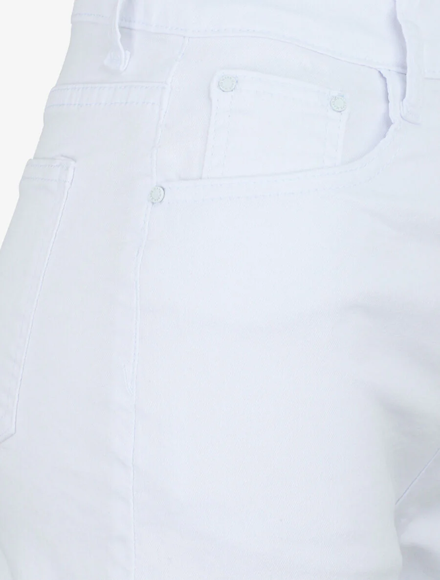 Korte jeans met zoom - Wit - Image 3