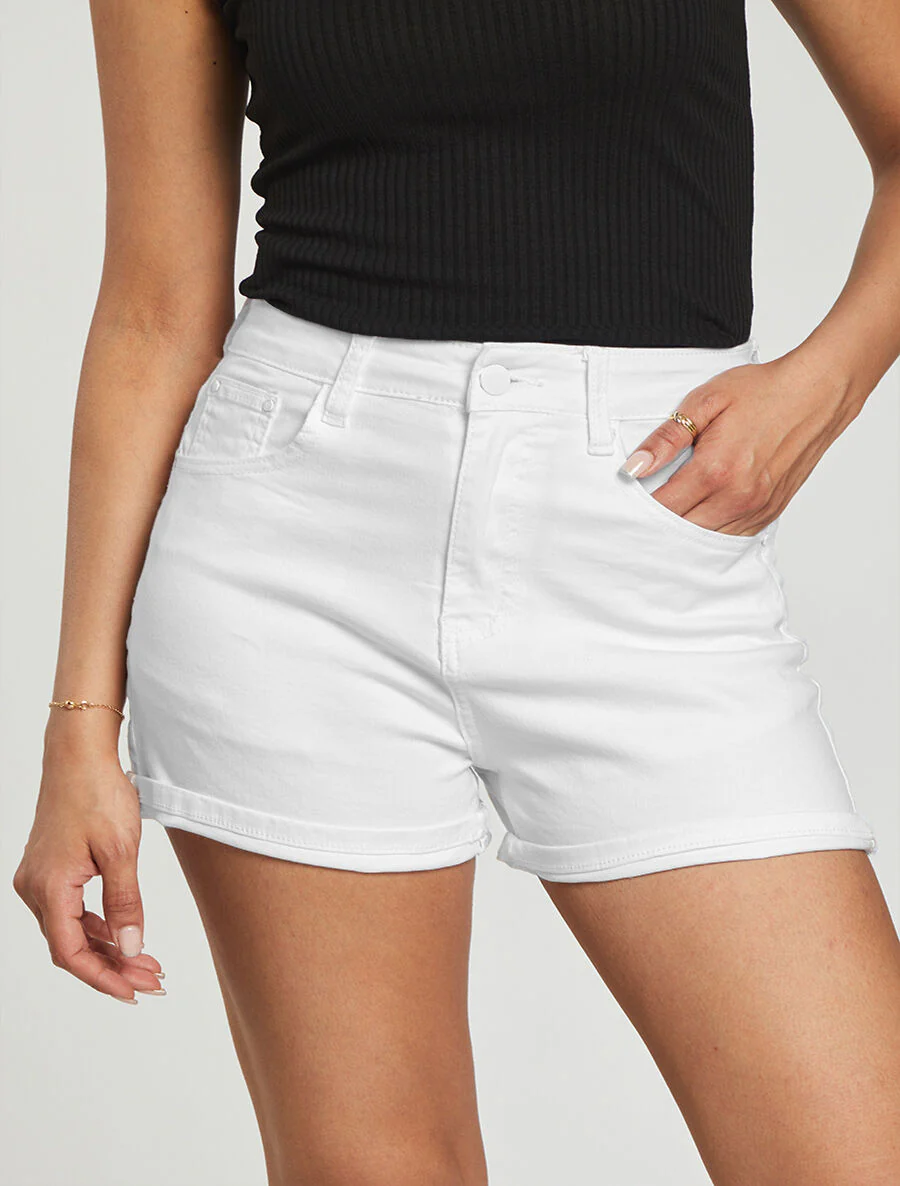 Korte jeans met zoom - Wit - Image 4