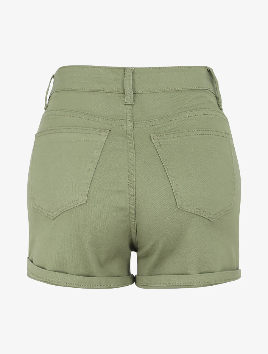 Korte jeans met zoom - Kakigroen - Image 2