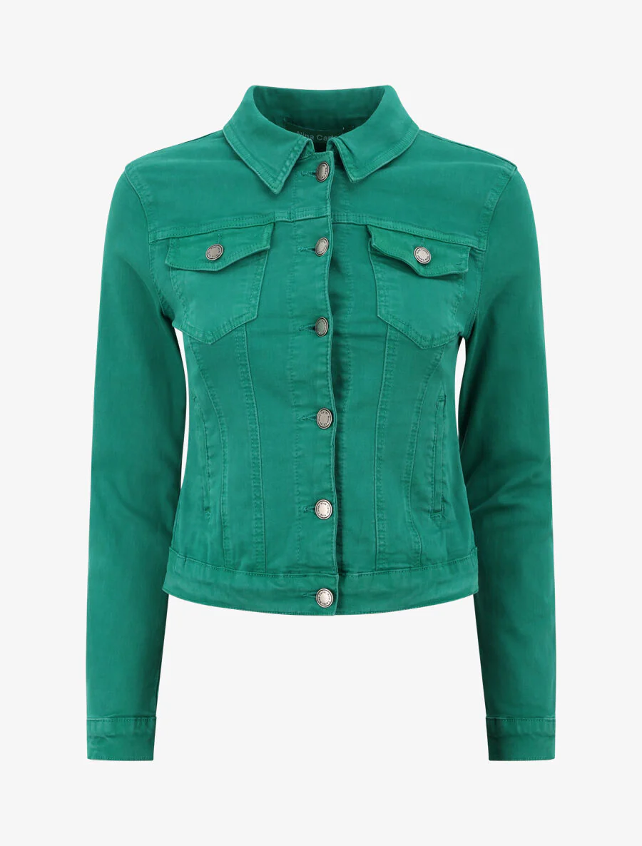 Korte jeansjas - Groen - Image 2