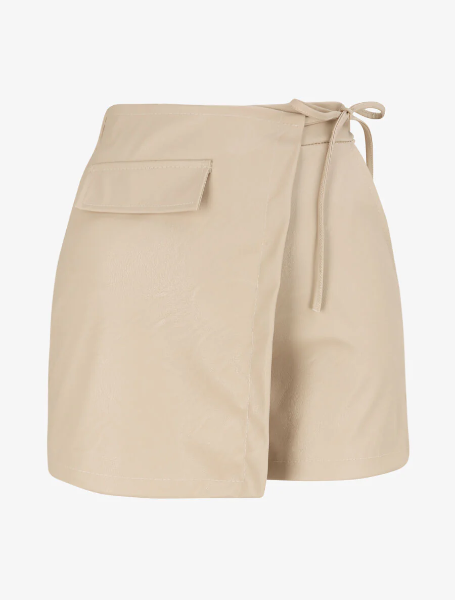 Korte portemonnee-stijl imitatie - Beige